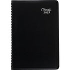 Mead - Cahier de rendez-vous hebdomadaire/mensuel Contempo 2027 - 10 7/8 po H x 8 1/4 po l - noir - bilingue-12 mois avec onglet : janvier 2027 à décembre 2027