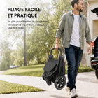 MotionGrey - Poussette de jogging pliable  à 3 roues avec canopy et harnais à 5 points - Noir-7