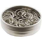 JAM Paper - Trombones circulaires - trombones ronds - argent - paquet de 50-Quantité : 50 par boîte | Emballé dans une boîte transparente réutilisable pour garder votre bureau ou votre tiroir de bureau organisé