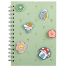 Pep Rally - Carnet à Charms - 6 po l x 8 po H - Jardin Secret-80 feuilles doublement lignées pour écrire et prendre des notes