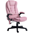 Vinsetto - Chaise de bureau de massage à haut dossier avec vibrations 6 points - rose-6 points de massage par vibrations pour détendre votre corps