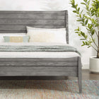 Modway - Georgia Bois Lit plateforme Queen, Gris-Capacité de poids : 600 lb