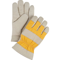 Zenith Safety - Gants de travail doublés pour l'hiver de première qualité - Rouge - Taille Grand - Paquet de 12 -Fabriqué en cuir de porc de première qualité