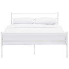 Modway - Alina Quai Cadre de lit complet, Blanc-Capsules de pied non marquées