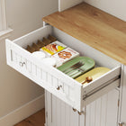 HOMCOM - Armoire 68 po avec station de recharge - blanc-Portes à mouvement fluide avec fermetures magnétiques et six charnières en alliage 