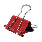 JAM Paper - Pinces à reliure colourées - taille moyenne - 32 mm (1 1/4 po) - pinces rouges - paquet de 15-La forte adhérence des pinces à reliure maintient les piles de papier en vrac solidement fixées ensemble, sans risque de glissement ou de chute.