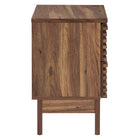 Modway - Render Deux tiroirs Table de chevet, Noyer-Construction durable en panneaux de particules