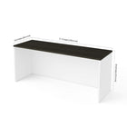 Bureau étroit sans caisson Bestar Pro-Concept Plus - blanc et gris profond-2