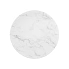 Modway - Lippa Rond de 20 po Faux marbre Table d’appoint - Blanc blanc-Assemblée requise