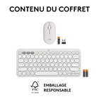 Logitech - Slim Bluetooth Combo, clavier et souris sans fil - Blanc-10