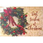 Rosedale - Cartes de souhaits Noël / Enveloppes - 5-1/2 po x 8 po - Meilleurs Voeux: Couronne de Noël - Paquet de 12-Cartes de souhaits qualité boutique