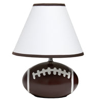 Simple Designs - Enfants Football Lampe de Table-LAMPE DE STYLE SPORTIF: S'adapte au décor des équipes de foot. La lampe présente une base réaliste en forme de ballon de foot et un abat-jour blanc