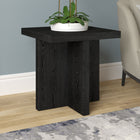 Hudson&Canal - Table d'appoint carrée Elna de 56 cm de largeur, , grain noir-Nettoyer avec un chiffon doux et sec, sans produits chimiques agressifs ni produits de nettoyage abrasifs