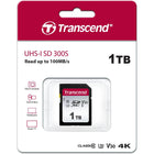 Transcend - Carte mémoire UHS-I SD 300S - 1 To-Avec une capacité de stockage allant jusqu’à 1 To, les cartes mémoire SDXC/SDHC 300S de Transcend permettent d’enregistrer des milliers de photos et des heures de vidéos Full HD, ce qui signifie que vous pouvez rester concentré sur la capture de moments fantastiques sans vous soucier de manquer de stockage.