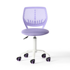 Chaise de Bureau pour Adolescent Homy Casa – Violet-Dossier en plastique, mousse régulière, capitonnage en maille régulière et base chromée