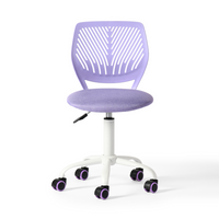 Chaise de Bureau pour Adolescent Homy Casa – Violet-Dossier en plastique, mousse régulière, capitonnage en maille régulière et base chromée