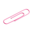 JAM Paper - Trombones géants colourés - grands trombones roses de 5 cm - paquet de 75-Quantité : 75 par boîte | Emballé dans une boîte transparente réutilisable pour garder votre bureau ou votre tiroir de bureau organisé