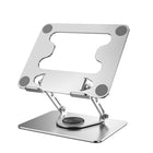 ShoppingAll - Support D’Ordinateur Portable Avec Base Rotative À 360° Pour Ordinateurs Et Tablettes Jusqu’à 17,3 Pouces – SA-LS8R-SILVER (Paquet De 5)-Inclinaison et Hauteur Réglables – Inclinaison verticale jusqu’à 180° et rotation complète à 360° pour une posture optimale.