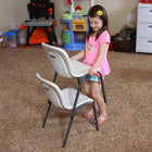 Lifetime - Ensemble de chaises empilables pour enfants - Blanc - Pack de 2-Dépasse les normes ANSI/BIFMA