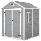 Outsunny - Remise de rangement d’extérieur 6 pi x 5 pi-L'abri de jardin extérieur spacieux offre un vaste espace de rangement  
