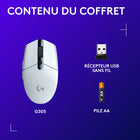 Logitech - Souris de jeu sans fil Lightspeed  G305, blanche-9