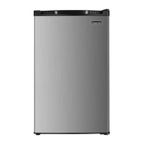 Magic Chef - Mini-réfrigérateur de 4,4 pi³ aspect inox avec compartiment congélateur-Conservez vos aliments frais et au frais grâce au réfrigérateur Magic Chef MCBR440S2 de 4,4 pieds cubes