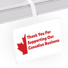 Staples - Cartes professionnelles « Thank You For Supporting Our Canadian Business » - fini lustré - 2 x 3 1/2 po - Anglais - Paquet de 250-Format horizontal : 2 x 3 1/2 po
