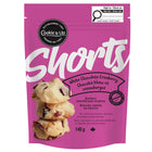 Shorts Biscuits-560G-Saveurs assorties-Paquet de 4-Shorts chocolat blanc et aux canneberges CONTIENT : BLÉ, LAIT, SOJA. PEUT CONTENIR : ŒUFS.