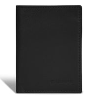 Champs - Portefeuille vertical mince en cuir Onyx de - Noir-Portefeuille vertical mince en cuir dans une boîte cadeau
