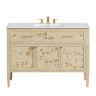 Modway - Elysian 48" Vanité de salle de bain à un seul lavabo - Burl blanc-Assemblée requise