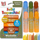 Kwik Stix - TPG676-3 Peinture à tempera solide - tons de terre - 6 par ensemble - 3 ensembles-PEINTURE LAVABLE : Ne vous inquiétez pas du désordre, car cette peinture à tempera se lave facilement. Pas besoin de gobelets, de pinceaux, de blouses ou de verres d'eau !