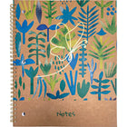 Hilroy - Cahier Floral Kraft - 160 pages - 10 1/2" x 8" - vert-160 pages (80 feuilles) 