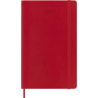 Moleskine - Carnet semainier 12 mois 2027, Large 5" x 8.25", Couverture souple , Rouge écarlate-Daté de janvier à décembre 2029