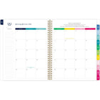 AT-A-GLANCE - Agenda hebdomadaire/mensuel abeilles bleu marine Emily Ley Simplified 2026 - 11 po H x 8 3/8 po l - bleu marine - bilingue-Un mois sur deux pages comprenant des blocs quotidiens non lignés, une section de tâches lignée, un « conseil de simplicité » pour vous aider à planifier et des onglets pour une navigation facile