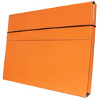 JAM Paper - Étui de transport pour dossiers minces avec bande élastique - 9 1/4 x 1/2 x 12 1/2 - Orange-Un excellent portfolio professionnel à utiliser à la maison, en classe, au bureau ou en déplacement