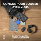 Logitech - Pebble Mouse 2 M350s fine sans fil Bluetooth, portable, légère, boutons personnalisables - Graphite-Un choix de conception que vous apprécierez: les pièces en plastique de la souris Bluetooth Pebble Mouse 2 M350s contiennent au moins 58% de plastique certifié recyclé post-consommation
