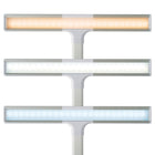 OttLite - Lampe à pince LED à grande surface - Clearsun - Argent-La pince réglable et robuste fixe la lampe à la plupart des bureaux et surfaces de travail