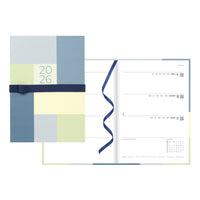 Letts - 2026 Agenda hebdomadaire/mensuel Gradient - 8-1/4" x 5-5/6" - Bleu - Multilingue-12 mois: janvier 2026 - décembre 2026
