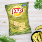 Lay’s - Croustilles Assaisonnees Cornichons à l'aneth - 40 g - paquet de 40-Faits avec des pommes de terre canadiennes