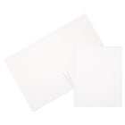 JAM Paper - Chemise de présentation brillante à 2 pochettes - blanc - Paquet de 6-Dossiers blanc brillant à deux pochettes