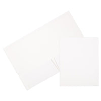 JAM Paper - Chemise de présentation brillante à 2 pochettes - blanc - Paquet de 6-Dossiers blanc brillant à deux pochettes
