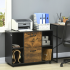 Vinsetto - Armoire de classement latérale mobile avec tiroir verrouillable - brun rustique-Le plateau peut accueillir des imprimantes, des scanners ou exposer des objets personnels 