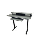Rocelco - FSD55 Bureau debout électrique à double moteur de 55 po avec support pour moniteur et tiroirs-Combiné intégré avec USB-A et USB-C