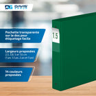 Davis Group Super économie, Reliure à anneaux ronds 1.5 po, paquet de 6 – Vert-Anneau Rond, Non-Verrouillage