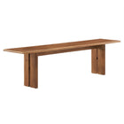 Modway - Amistad 72" Bois Banc - Noyer-Banc à manger Modern Farmhouse de 72"