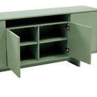 Manhattan Comfort - Buffet moderne Ella 180 cm - Vert sauge-Conception de façade de porte à demi-cercle surélevé
