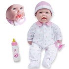 JC Toys - La Baby Poupée bébé 16 po fille caucasienne - Rose-Lavable à la machine