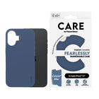 PanzerGlass - CARE Case Fashion MagSafe iPhone 16 - Bleu-Protection renforcée de l'appareil photo.