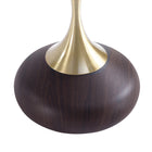 Manhattan Comfort - Table d’appoint Patchin 15,75 po moderne - brun et or-Le diamètre du plateau mesure 15,75 pouces