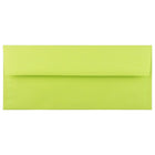 JAM Paper Enveloppes format livret de couleur vive, ferm. gommée, 4 1/8 x 9 1/2 po, vert lime, paq./100-Vert lime